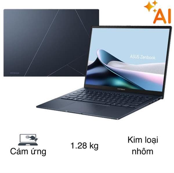 Asus Zenbook 14 UX3405CA - PZ368WS (Ultra 7 255H, 16GB, 512GB, 2.8K OLED 120Hz, Cảm ứng, OfficeH24+365, Win11)