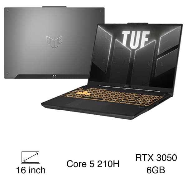 Asus TUF Gaming F16 FX607VJ - RL035W (Core 5 210H, 16GB, 512GB, RTX 3050 6GB, Full HD+ 144Hz, Win11)