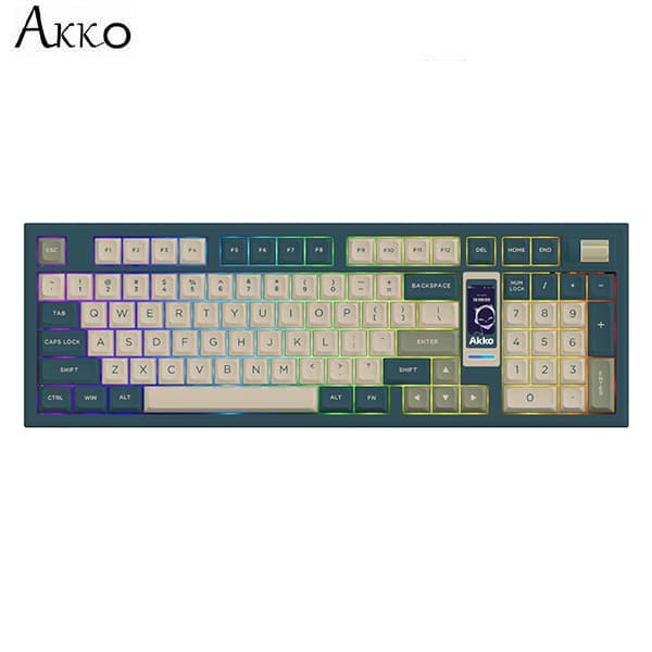 Bàn Phím Cơ Bluetooth Akko 5098B Green Ink Ice Cream Pink