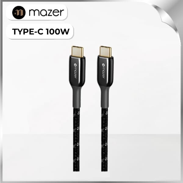 Cáp sạc nhanh và truyền dữ liệu Type-C - Type-C 100W 0.5m Mazer M-PL3PRO-C2C50-BK