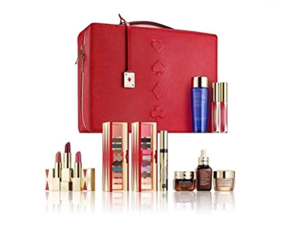 ESTEE LAUDER LIMITED EDITION 31 BEAUTY ESSENTIALS MAKE UP AND SKINCARE SET- NUDES AND GLAM COOL