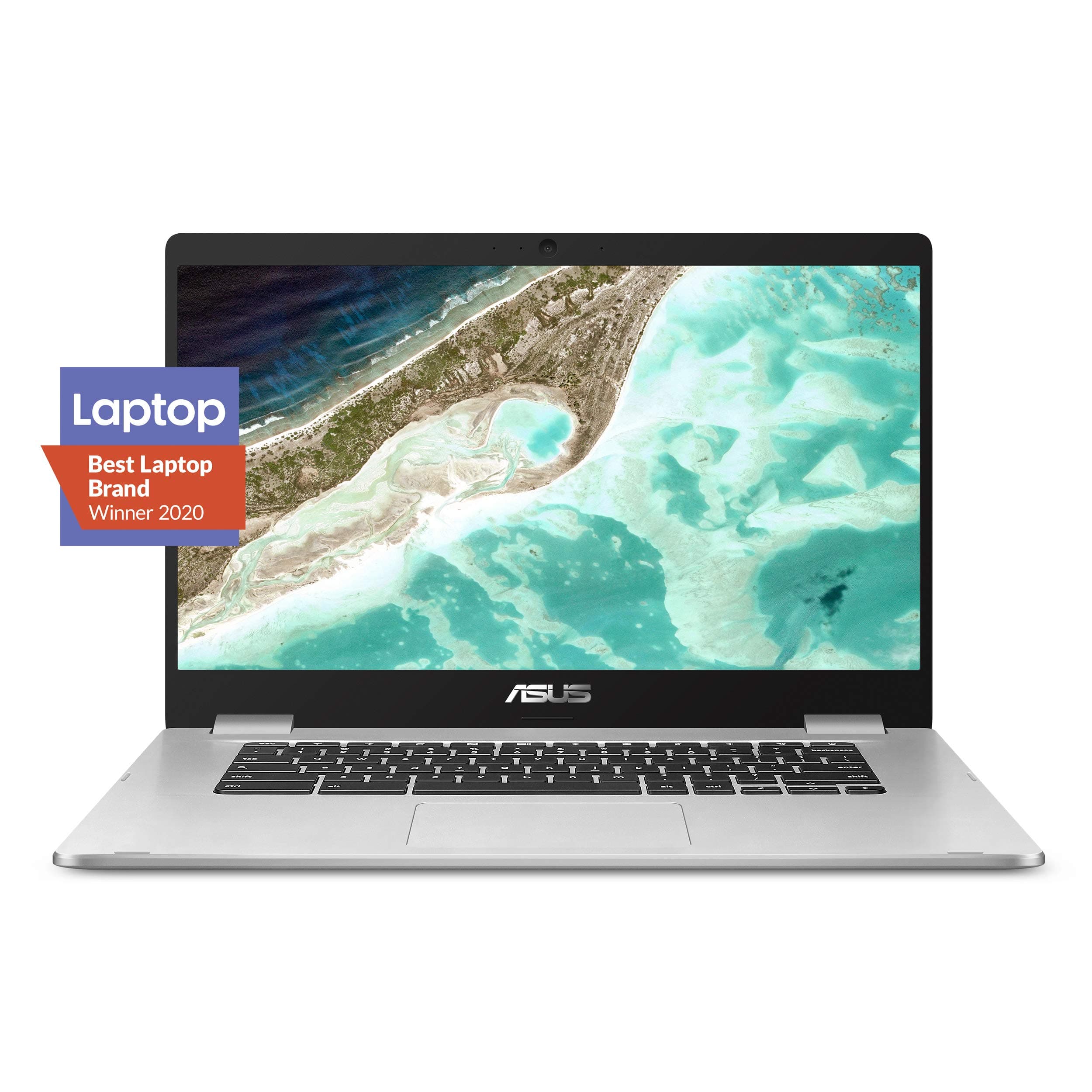 ASUS Chromebook C523 Laptop, 15.6" HD NanoEdge-Display with 180 Degree-Hinge Intel Dual Core Celeron-Processor, 4GB-RAM, 32GB Storage, Silver C...