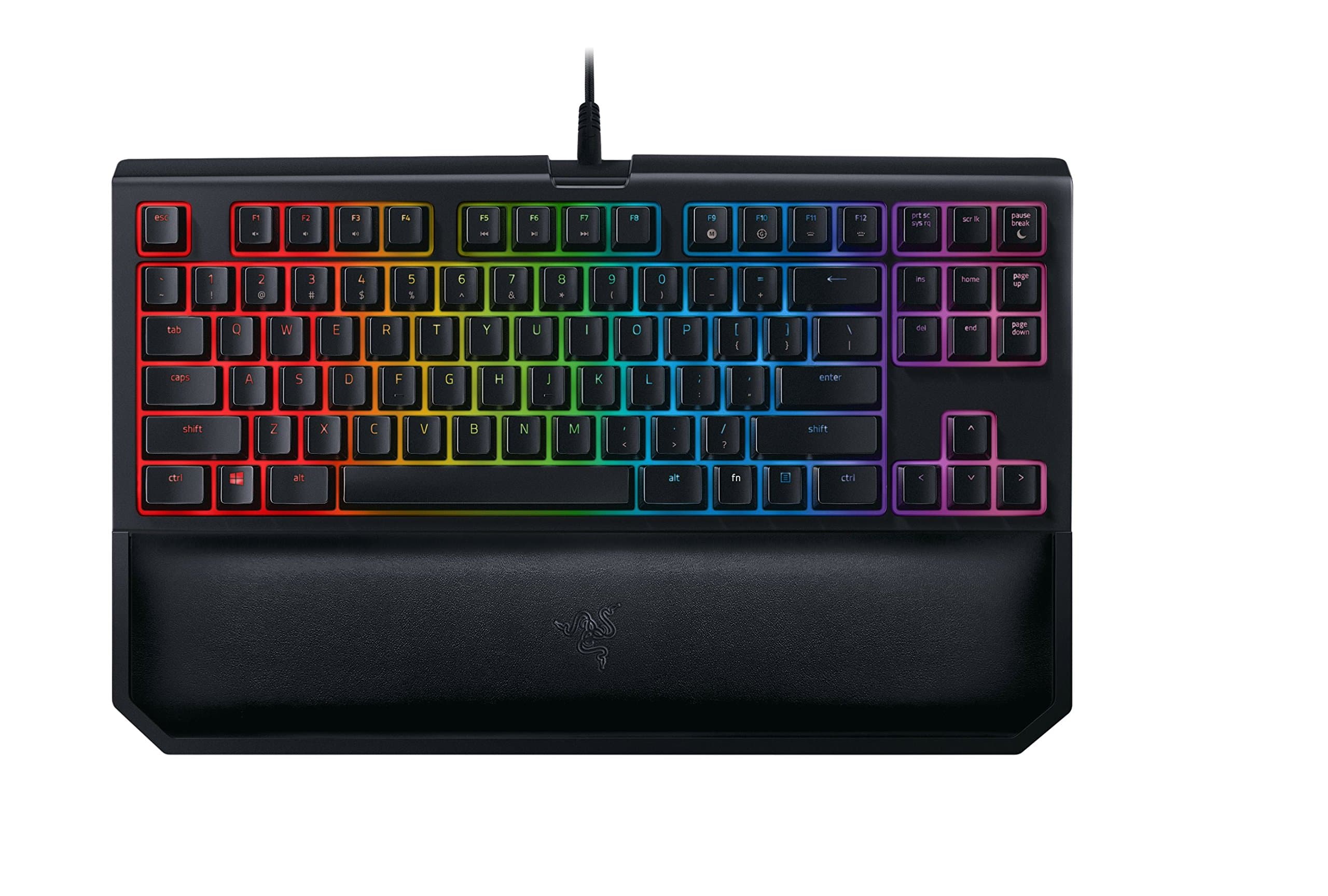 Razer BlackWidow TE Chroma v2 TKL Tenkeyless Mechanical Gaming Keyboard: Orange Key Switches, Tactile & Silent, Chroma RGB Lighting, Magnetic Wrist...