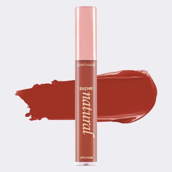 Son Kem Lì Lâu Trôi Lemonade Super Natural Matte Lip Cream Màu Đỏ Cam Nâu #03 Angel Wings 5g