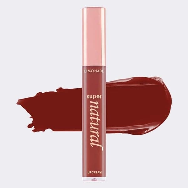 Son Kem Lì Lâu Trôi Lemonade Super Natural Matte Lip Cream Màu Đỏ Đất #05 Hot As Fire 5g