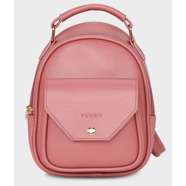 Balo Thời Trang Màu Hồng Ruốc Yuumy YBA14HR (Store 5703)