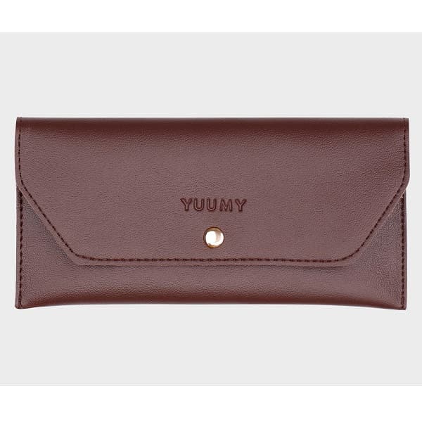 Ví Da Cầm Tay Thời Trang Yuumy Màu Nâu YV9N (Store 5703)