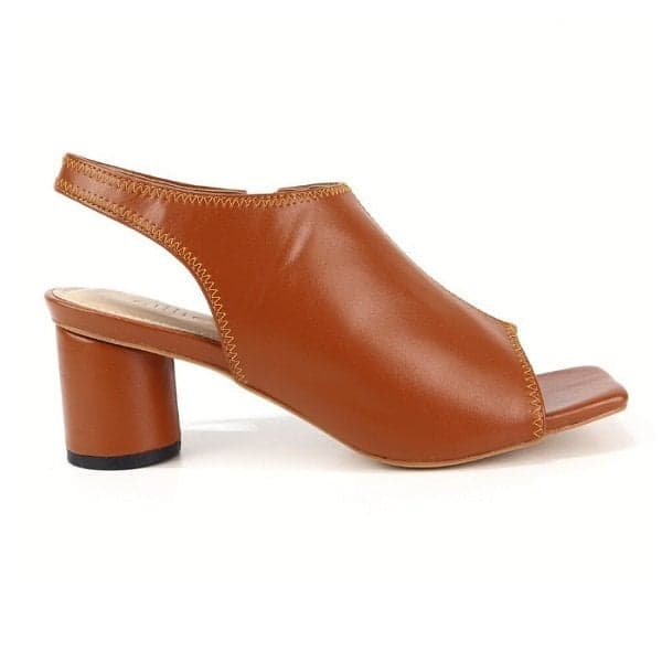 Giày Giả Boot Sabo Mũi Vuông 7cm Cillie Màu Bò 1015-BO (Store 5703)