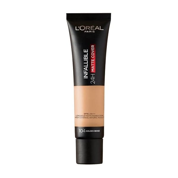 Kem Nền L'Oreal Lâu Trôi Infallible 24H Matte Cover #104 Golden Beige 35ml (Store 5871,5873)