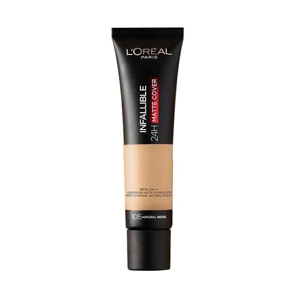 Kem Nền L'Oreal Lâu Trôi Infallible 24H Matte Cover #105 Natural Beige 35ml (Store 5871,5873)