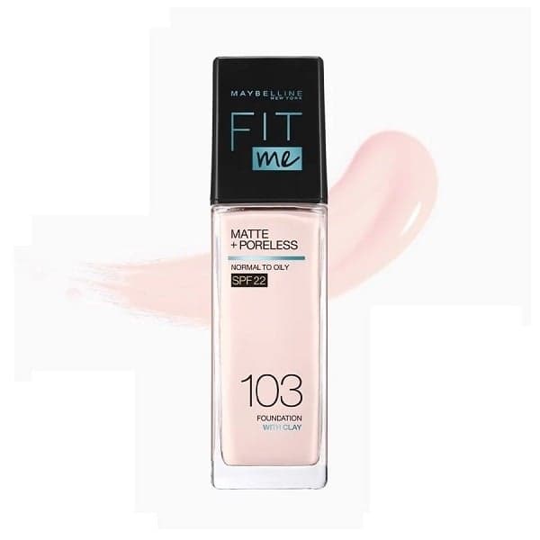 Kem Nền Kiềm Dầu Chống Nắng Maybelline Fit Me Matte+Poreless SPF22 103 Fair 30ml