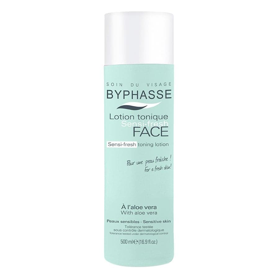 Nước Hoa Hồng Da Nhạy Cảm Chiết Xuất Lô Hội Byphasse Sensi-Fresh Toning Lotion With Aloe Vera Sensitive Skin 500ml
