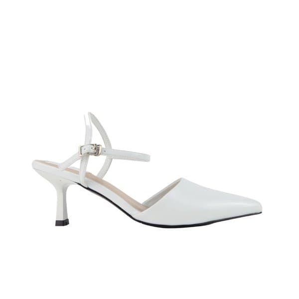 Giày Cao Gót 7cm Mũi Nhọn Màu Trắng Cillie 1093 (Store 5703)