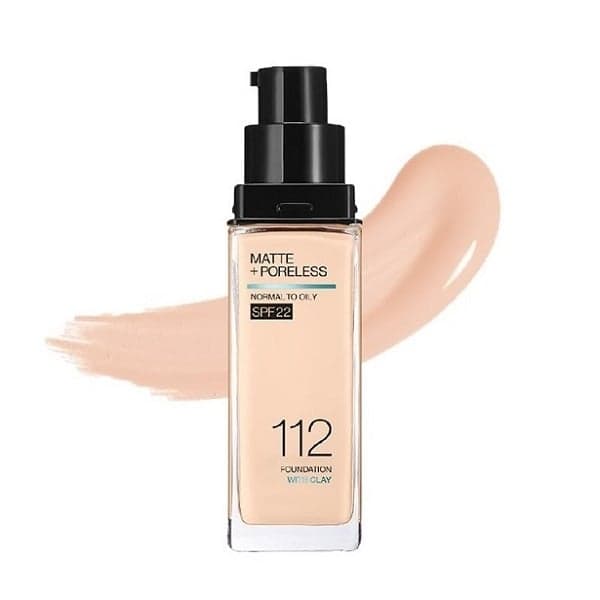 Kem Nền Kiềm Dầu Chống Nắng Maybelline Fit Me Matte+Poreless SPF22 112 Natural Ivory 30ml