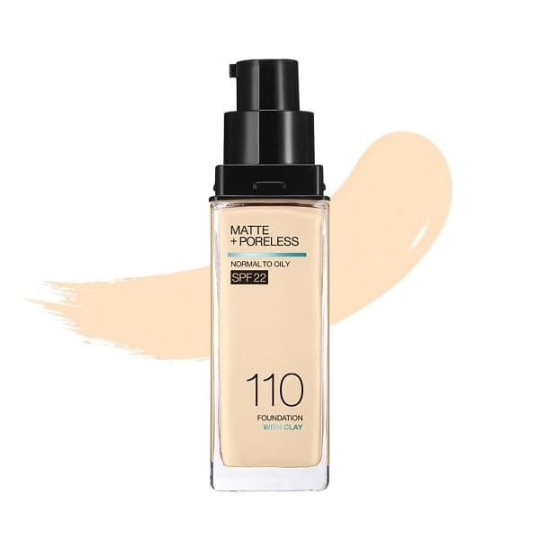 Kem Nền Kiềm Dầu Chống Nắng Maybelline Fit Me Matte+Poreless SPF22 110 Porcelain 30ml