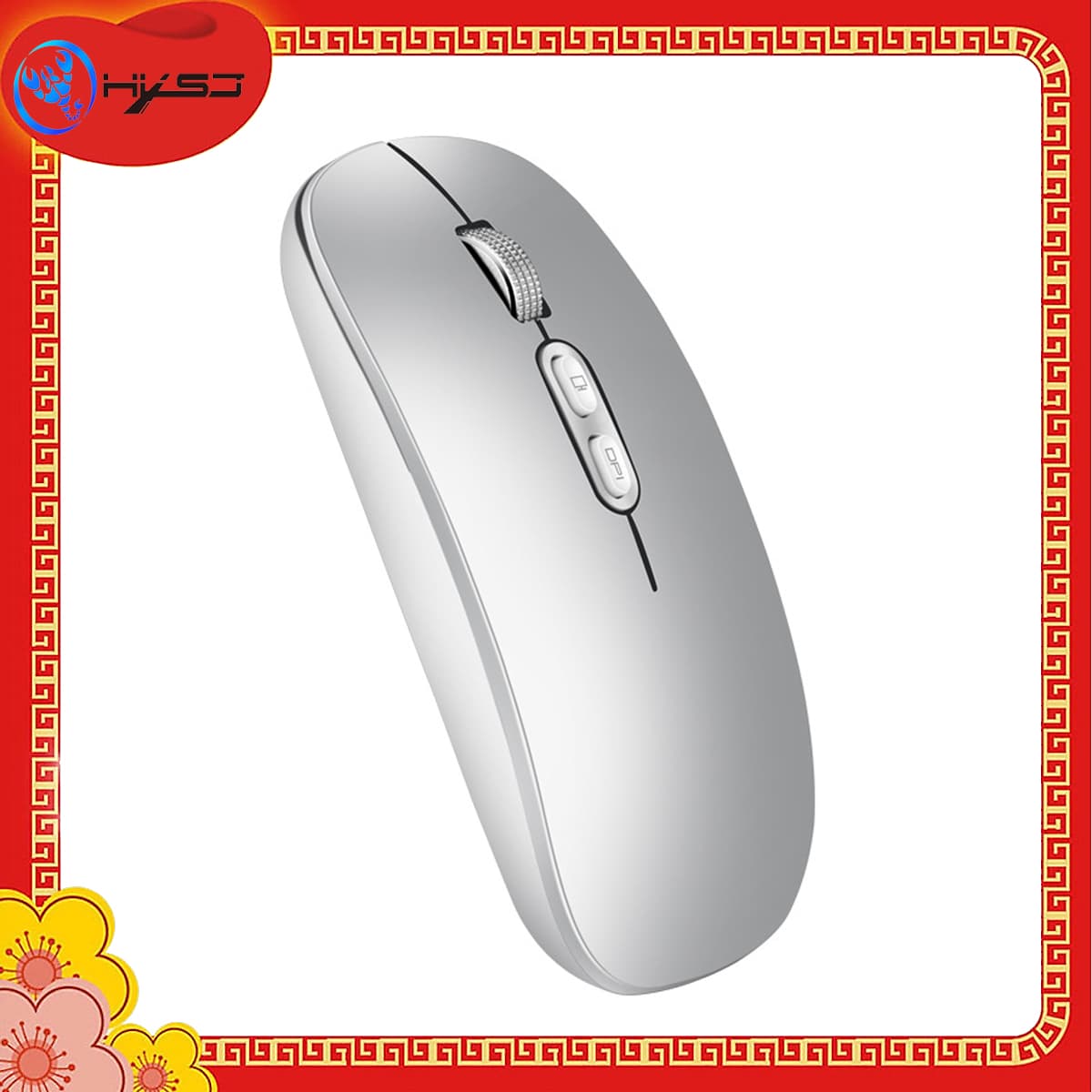 Chuột không dây sạc điện HXSJ M103 - Hàng chính hãng - Bạc