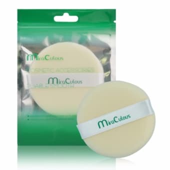Bông phấn trang điểm cotton Mira Colous Hàn Quốc (quai trắng lớn) - Hàng chính hãng