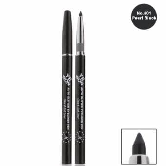 Chì kẻ mí kim tuyến Mira Glitter Auto Eyeliner Pen Hàn Quốc No.301 (Đen) - Hàng chính hãng