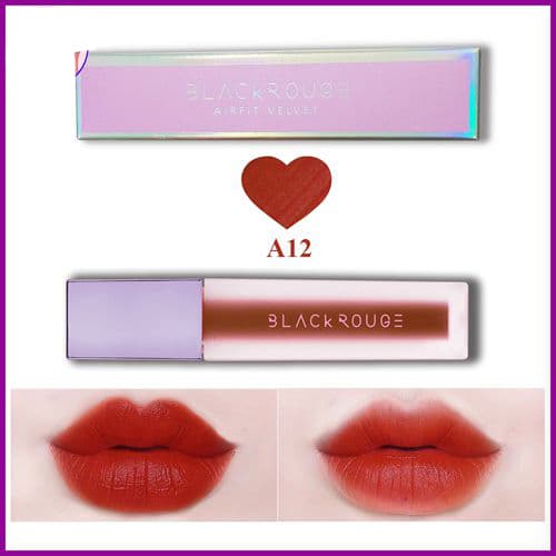 Son Kem Lì Black Rouge Air Fit Velvet Tint Hàn Quốc Version 2 (A12: Dashed Brown: Đỏ nâu đất)