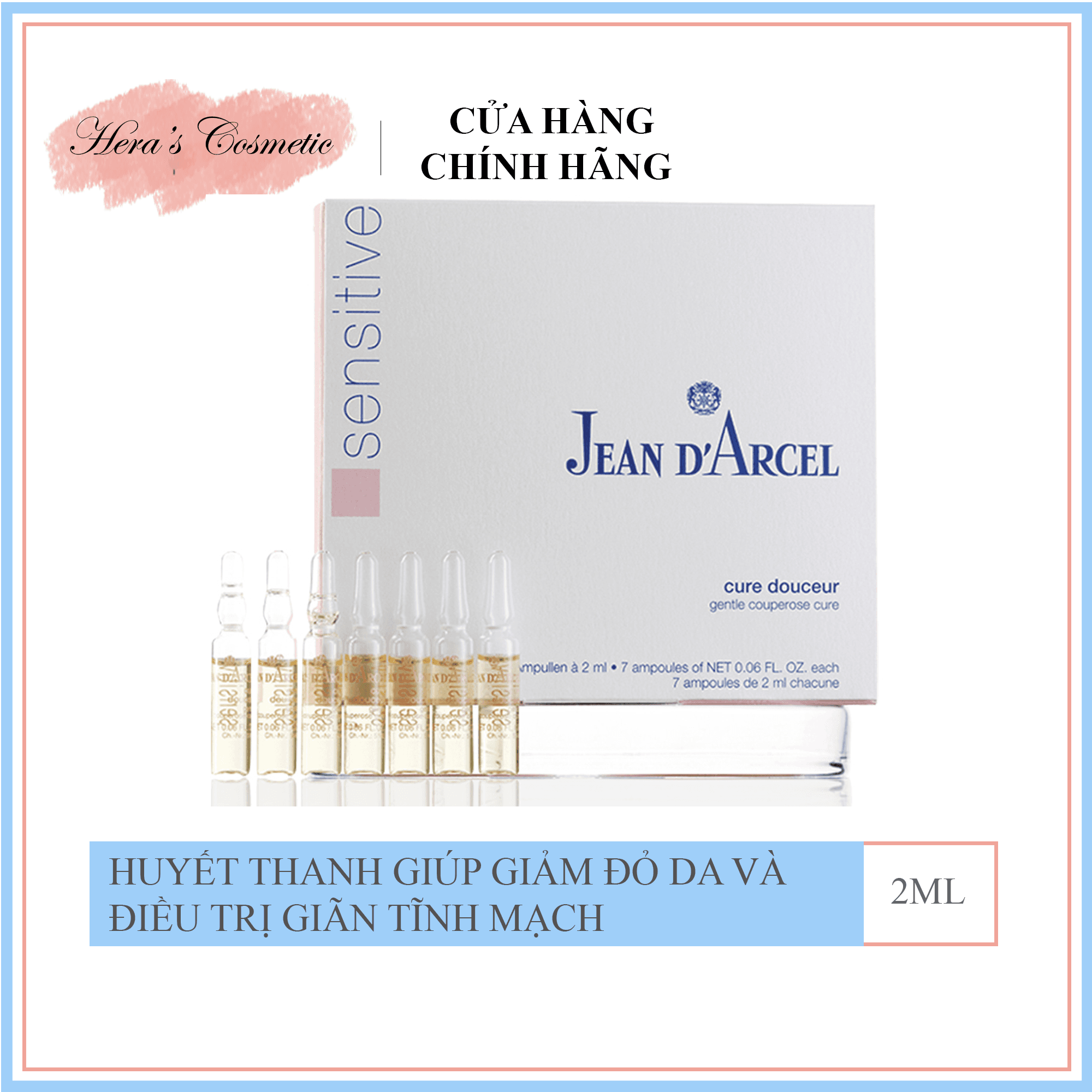 Huyết thanh giúp giảm đỏgiãn tĩnh mạch Jean Darcel (7 típ)
