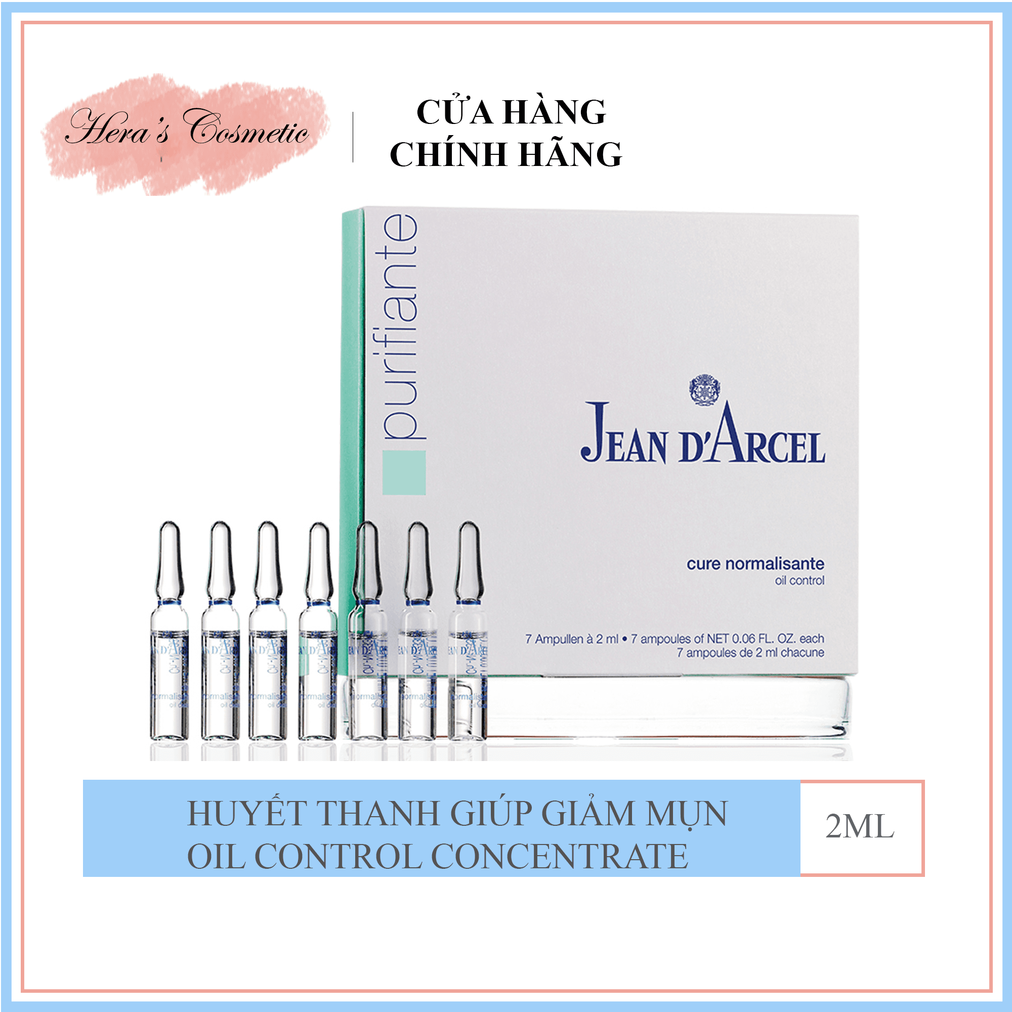 Huyết thanh giúp giảm mụn Jean D’Arcel (7 típ)